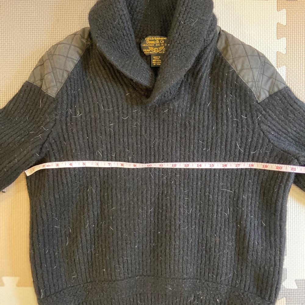 Double RL Field/Garment Heavy Duty 100% Wool Sweater Men's Large - Picture 4 of 6
